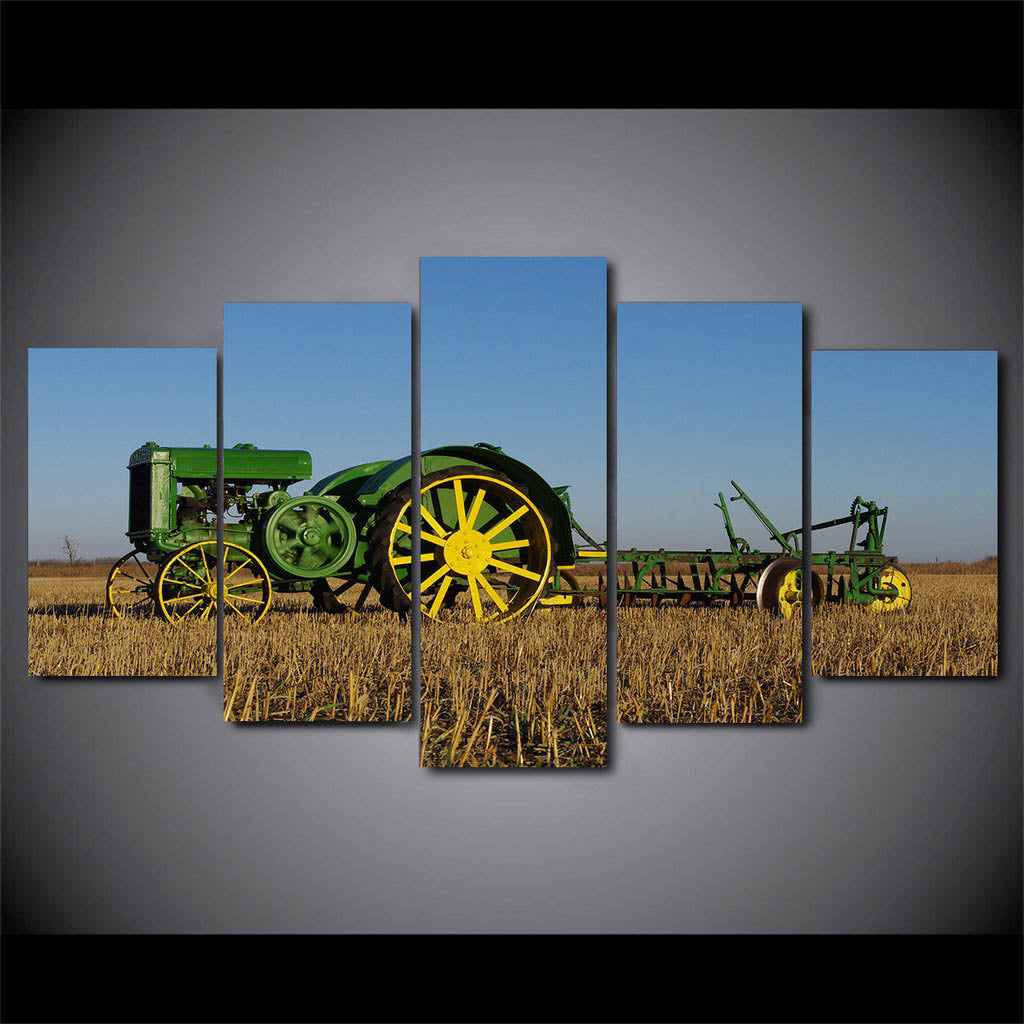 Classic Vehicles Canvas Wall Art Print Poster | Home Decor | Stretched 5 Panels