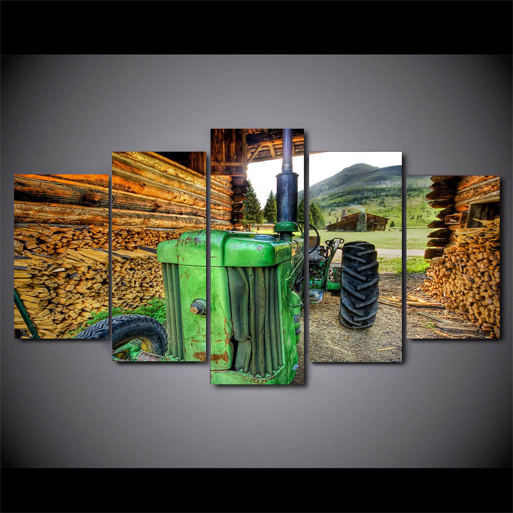 Classic Vehicles Canvas Wall Art Print Poster | Home Decor | Stretched 5 Panels