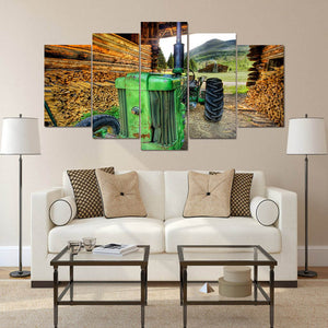 Classic Vehicles Canvas Wall Art Print Poster | Home Decor | Stretched 5 Panels