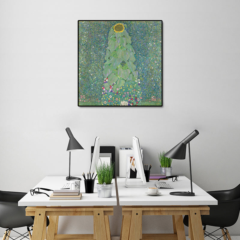 Canvas Wall Art, Classic Fine Art Stretched 1 Panel - Sunflower by Gustav Klimt