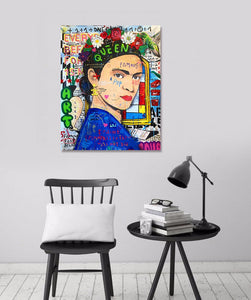 Pine Stretched  Framed 1 Panel - Pop Art - Frida Kahlo
