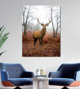 Pine Stretched  Framed 1 Panel - Deer