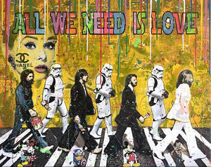 Framed 1 Panel - Banksy - Beatles