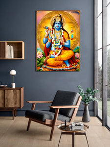 Pine Stretched  Framed 1 Panel - Hare Krishna