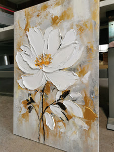 Framed 1 Panel - Acrylic Painting - Flower