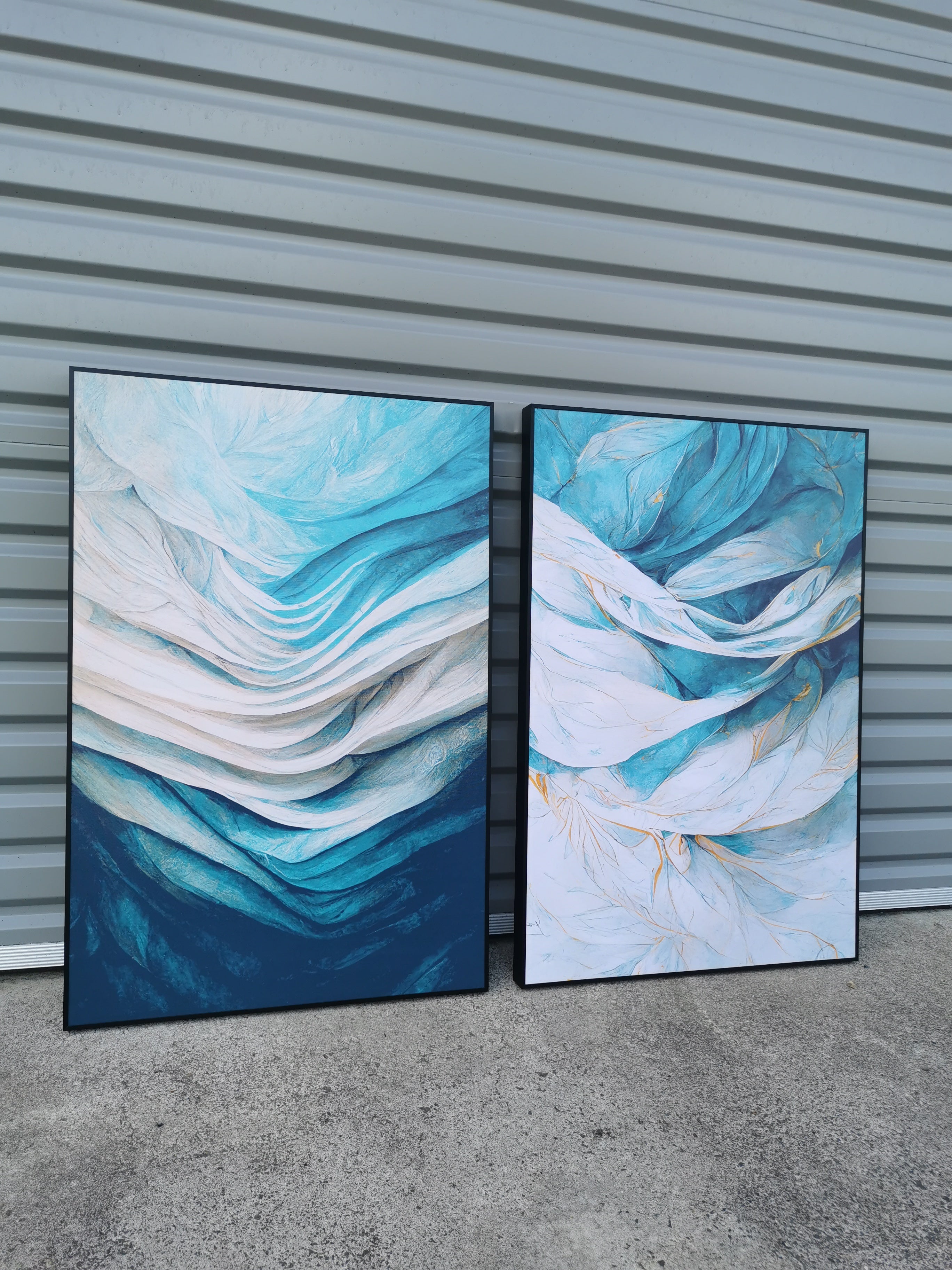 Framed 2 Panels -  Abstract