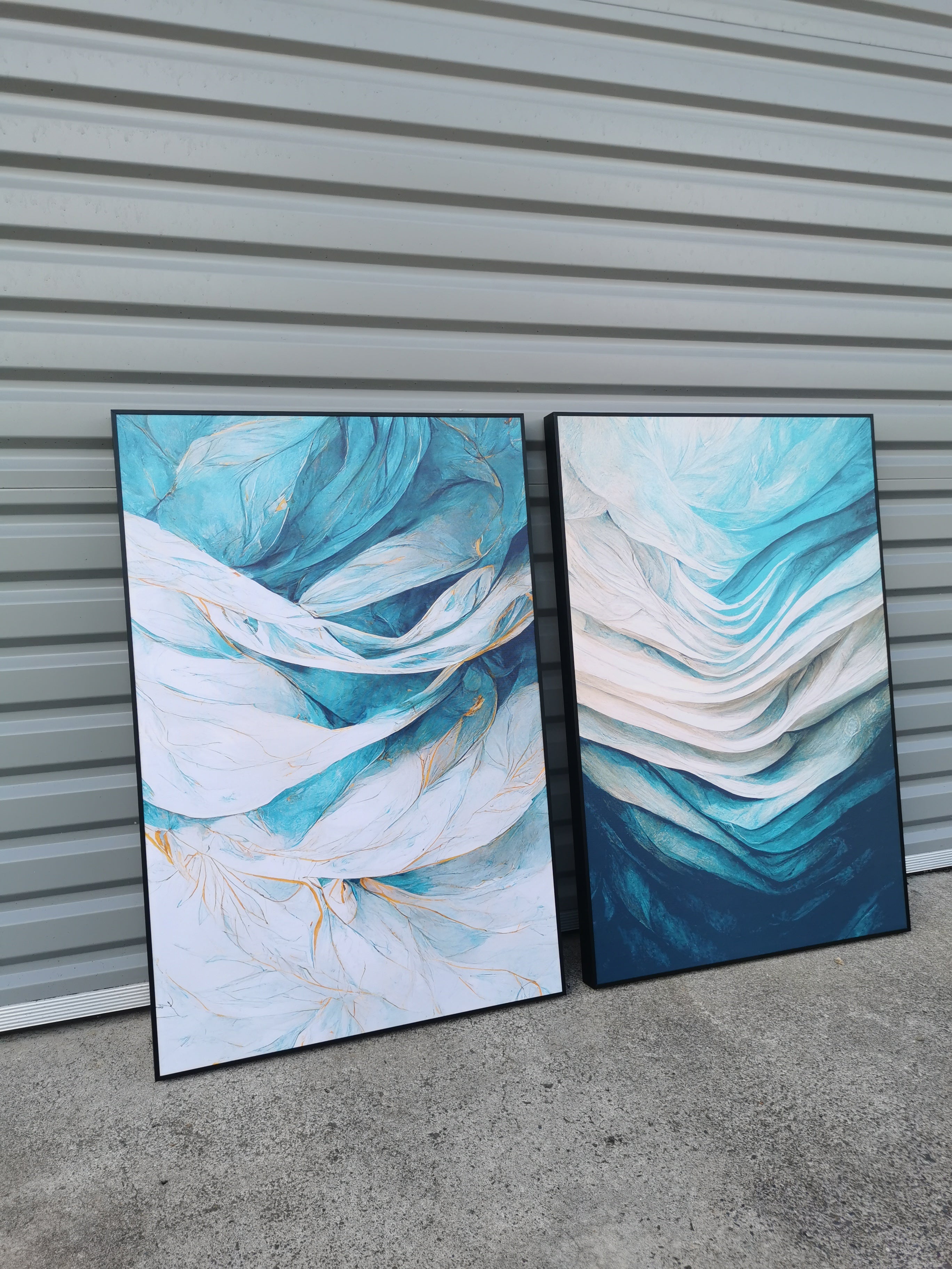 Framed 2 Panels -  Abstract