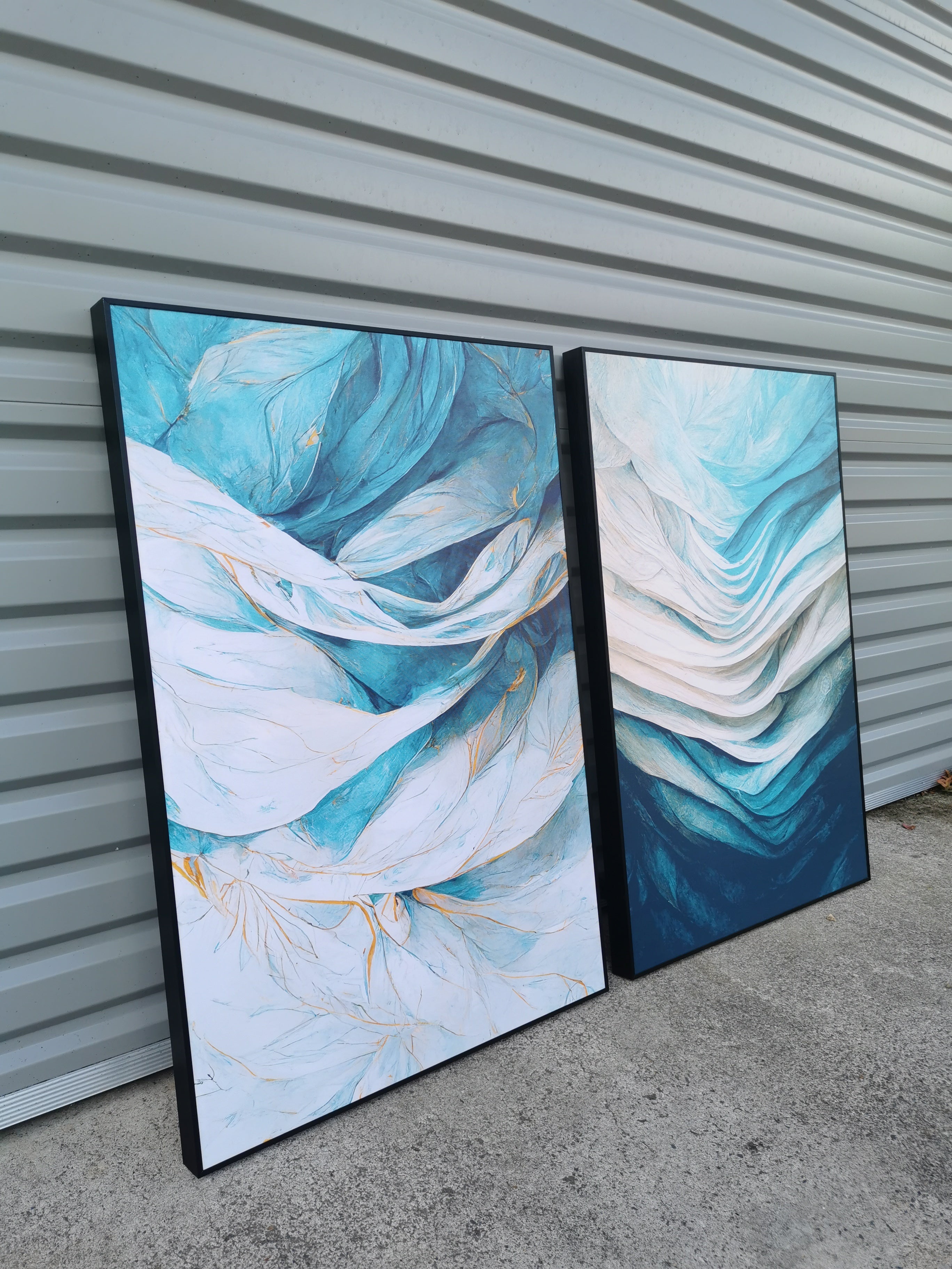 Framed 2 Panels -  Abstract