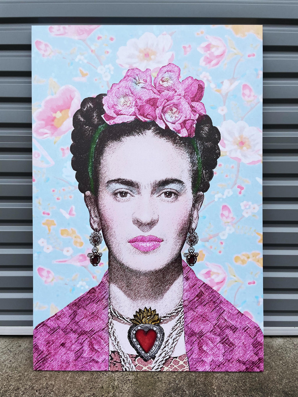 Pine Stretched  Framed 1 Panel - Finished Products - Frida Kahlo