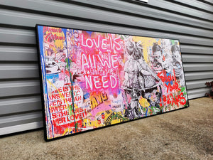 Framed 1 Panel - Banksy - Love is all we need