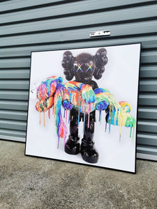 Pine Stretched  Framed 1 Panel - Finished Products - Kaws