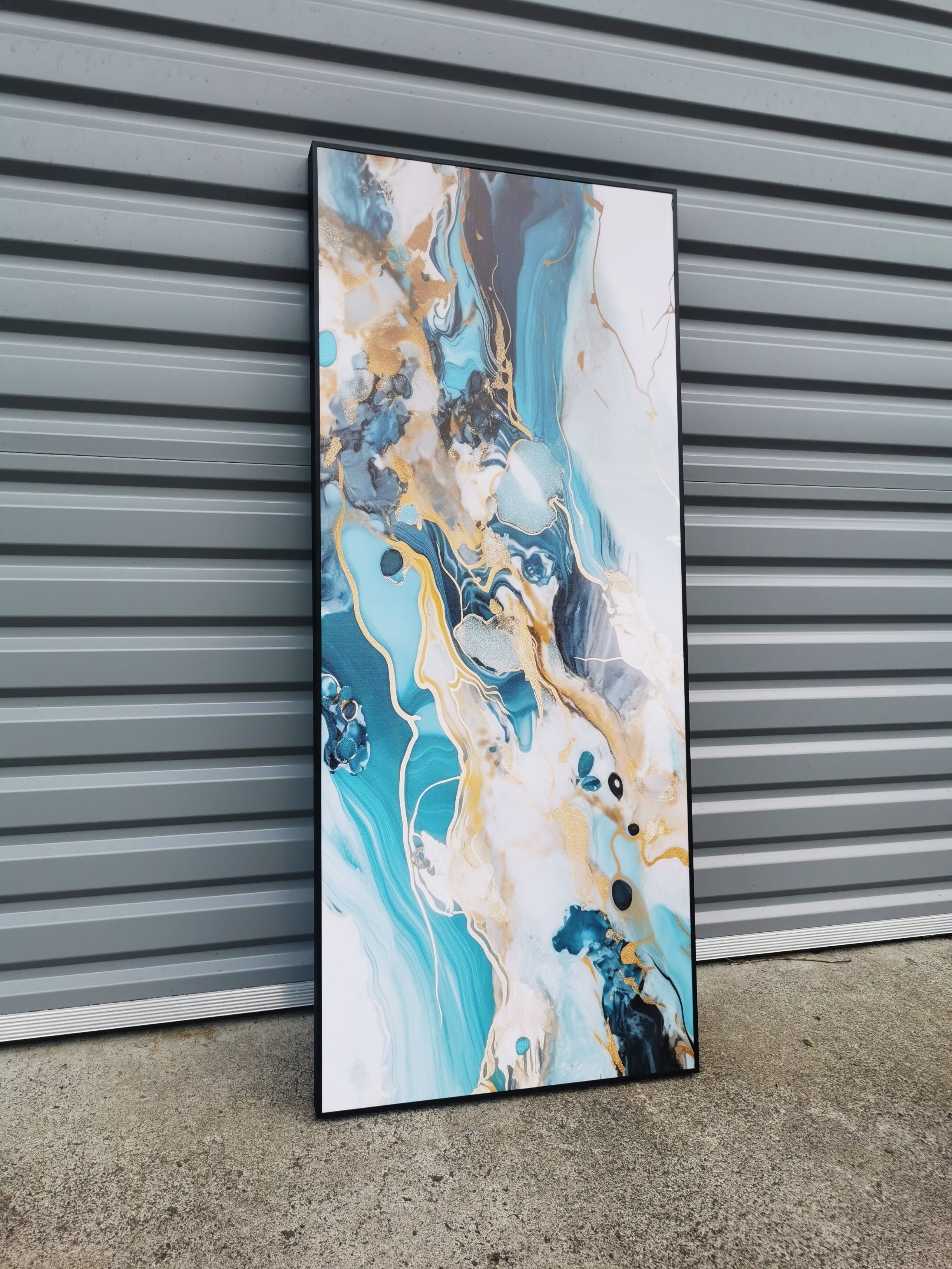 Framed 1 Panel - Luxury Abstract Marble Art