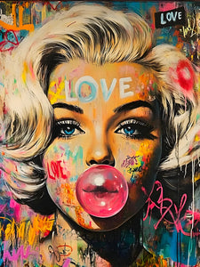 Modern Pop Art Canvas Wall Art Print Poster | Home Decor | Stretched 1 Panel - Marilyn Monroe