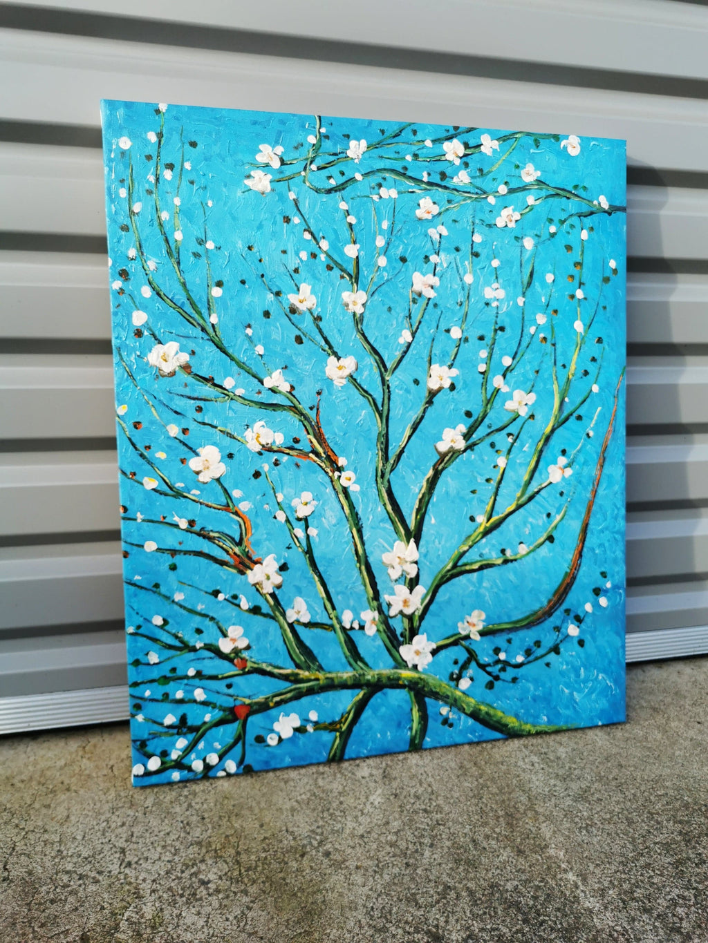 Framed 1 Panel - Oil Painting - Almond-Blossoms (Van Gogh)