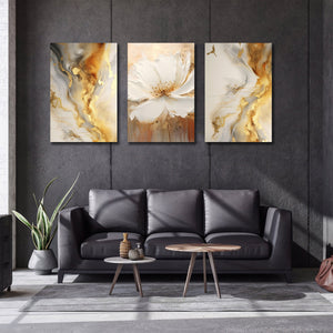 Pine Stretched  Framed 3 Panels - Floral