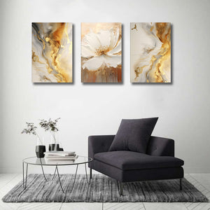 Pine Stretched  Framed 3 Panels - Floral