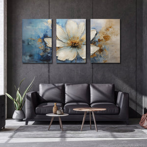 Pine Stretched  Framed 3 Panels - Floral