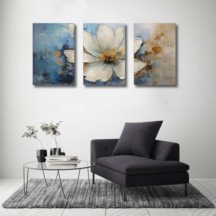 Pine Stretched  Framed 3 Panels - Floral