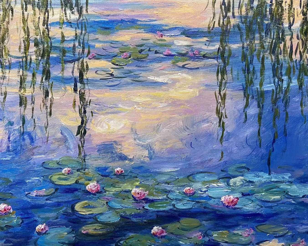 Framed 1 Panel - Oil Painting - Water Lilies