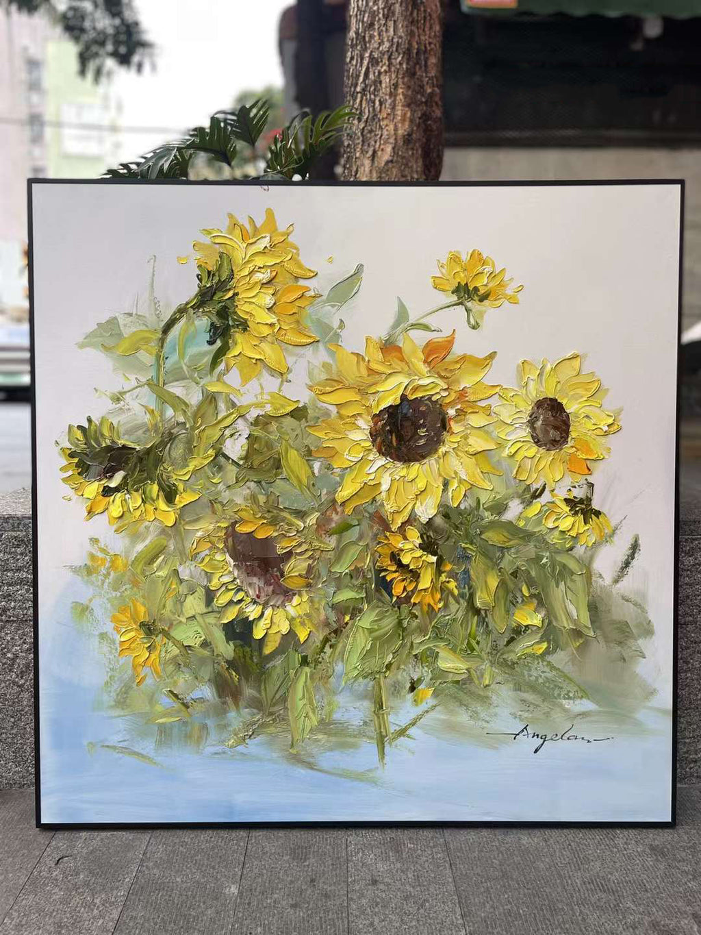 Framed 1 Panel - Acrylic Painting - Sunflower