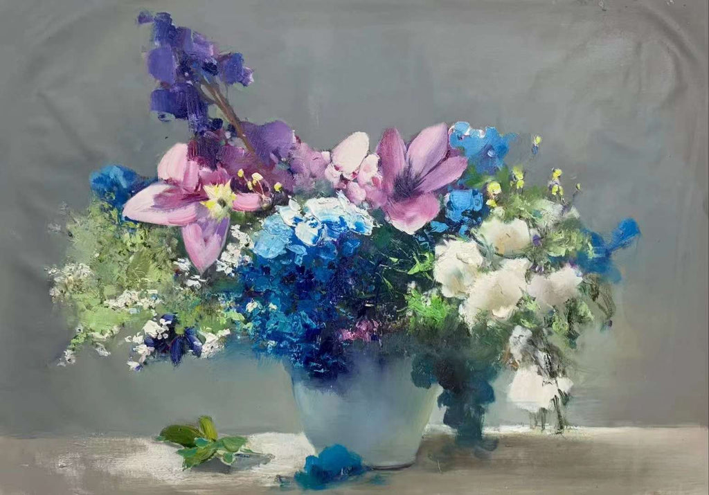 Framed 1 Panel - Oil Painting - Flower