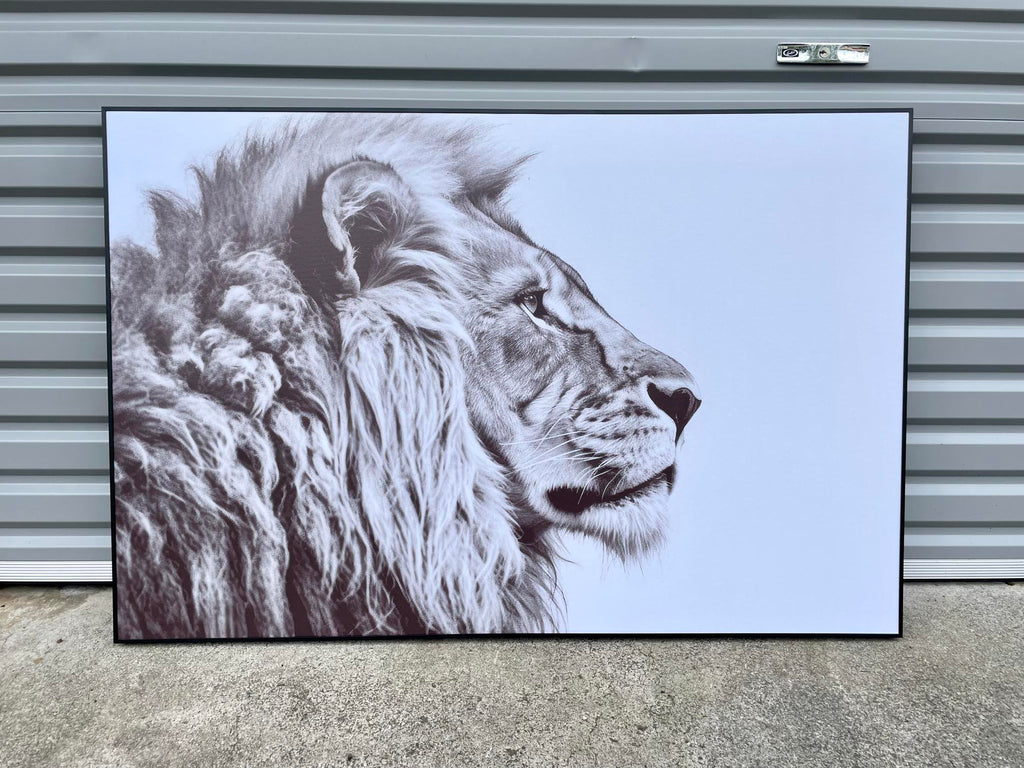 Pine Stretched  Framed 1 Panel - Finished Products - Lion