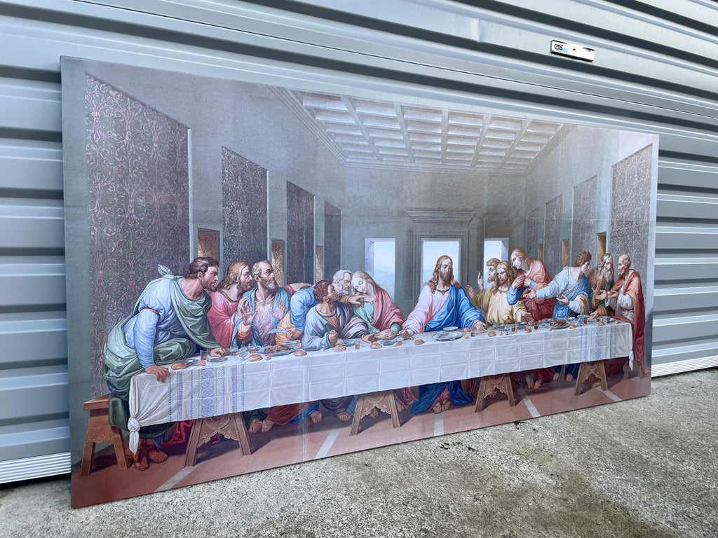 Pine Stretched  Framed 1 Panel - Finished Products - Last supper (Mosaic)