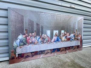 Pine Stretched  Framed 1 Panel - Finished Products - Last supper (Mosaic)