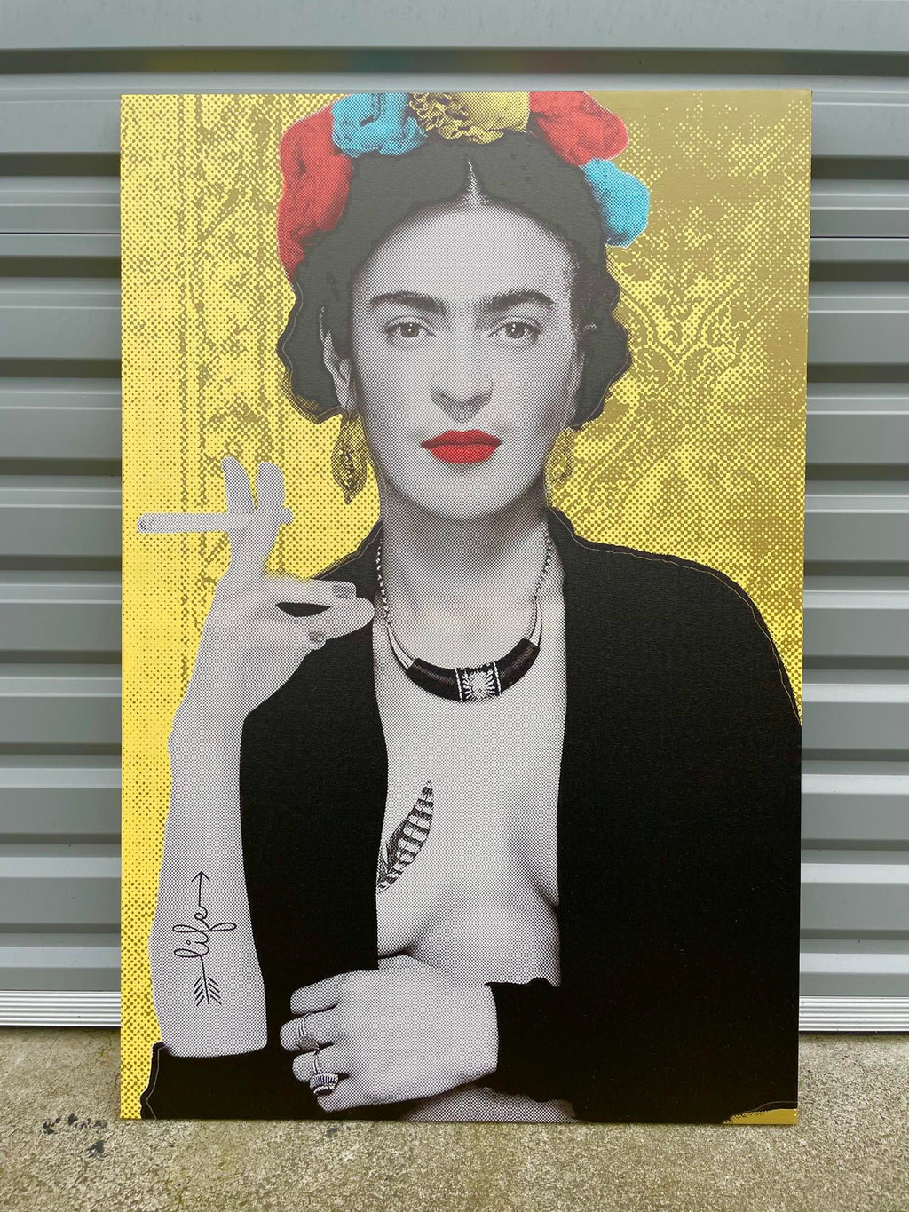 Pine Stretched  Framed 1 Panel - Finished Products - Frida Kahlo