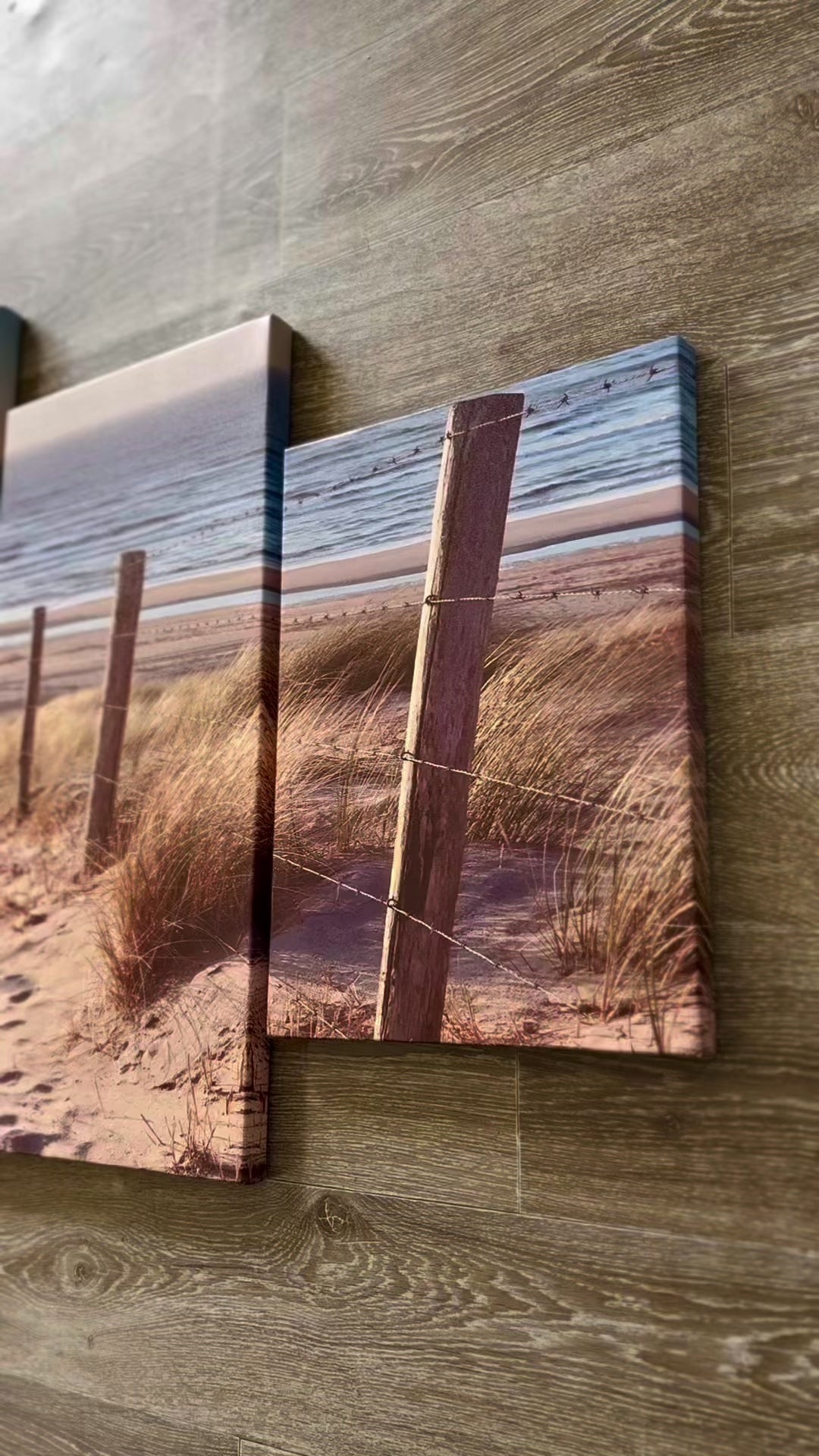 Modern Landscape Canvas Wall Art Print Poster | Home Decor | Stretched 5 Panels - Seascape