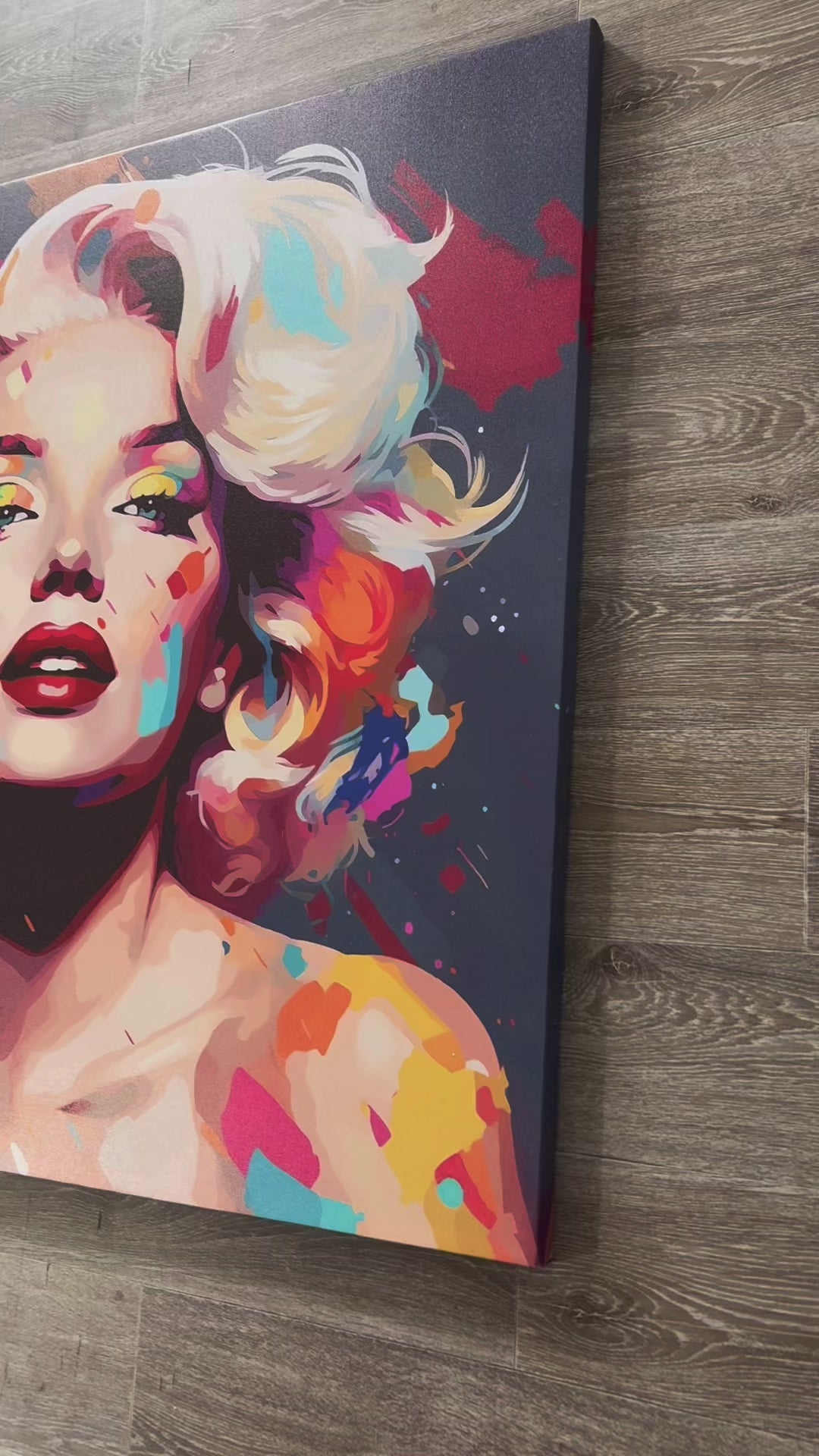 Modern Pop Art Canvas Wall Art Print Poster | Home Decor | Stretched 1 Panel - Marilyn Monroe