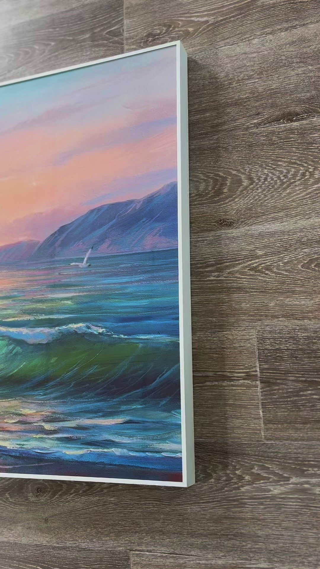 Canvas Wall Art, Classic Fine Art Stretched 1 Panel - Sunrise over sea