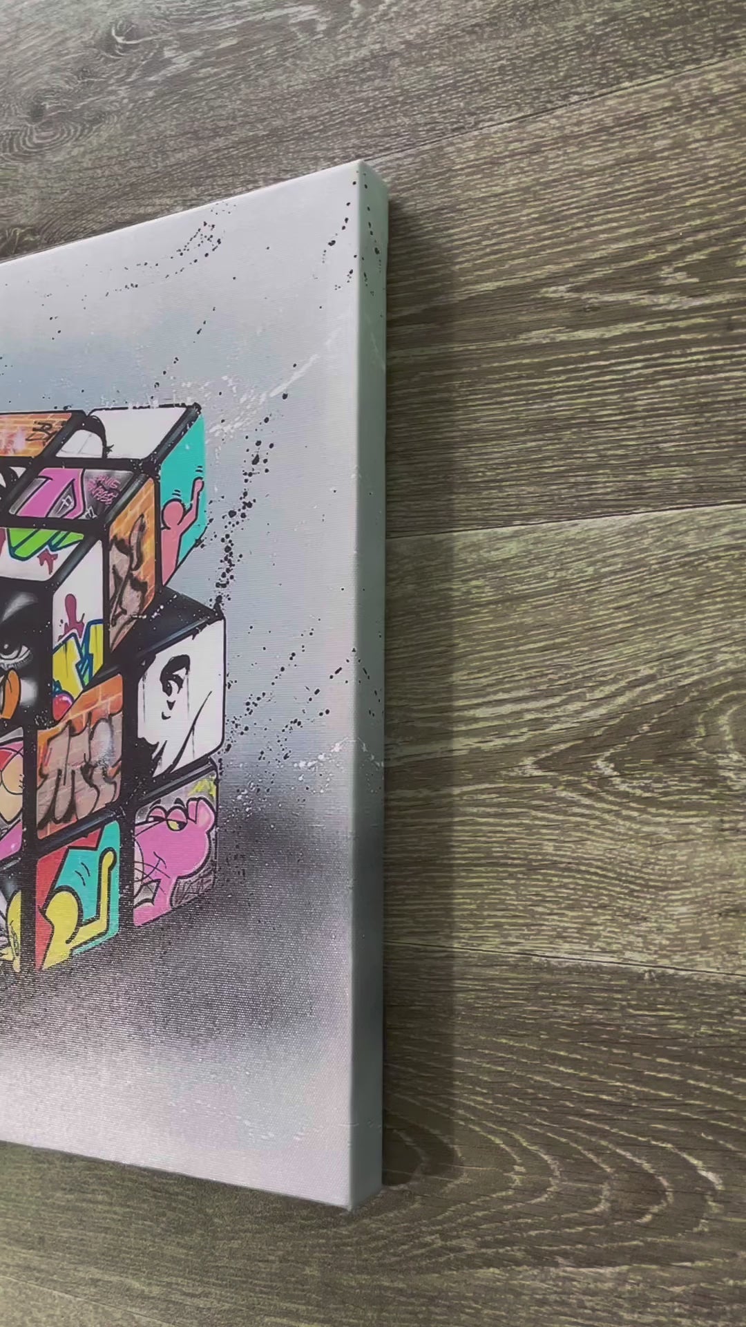 Framed 1 Panel - Rubik's cube
