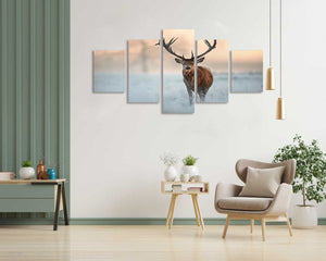 Framed 5 Panels - Stag