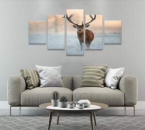 Framed 5 Panels - Stag
