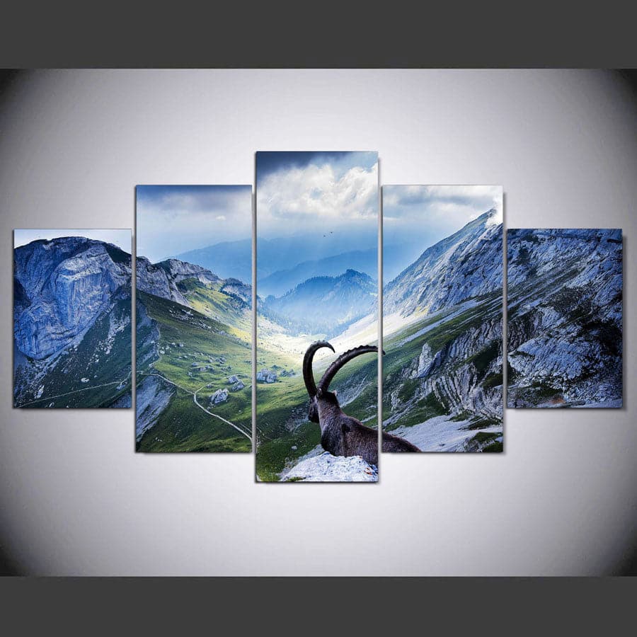 Pine Stretched  Framed 5 Panels - Landscape