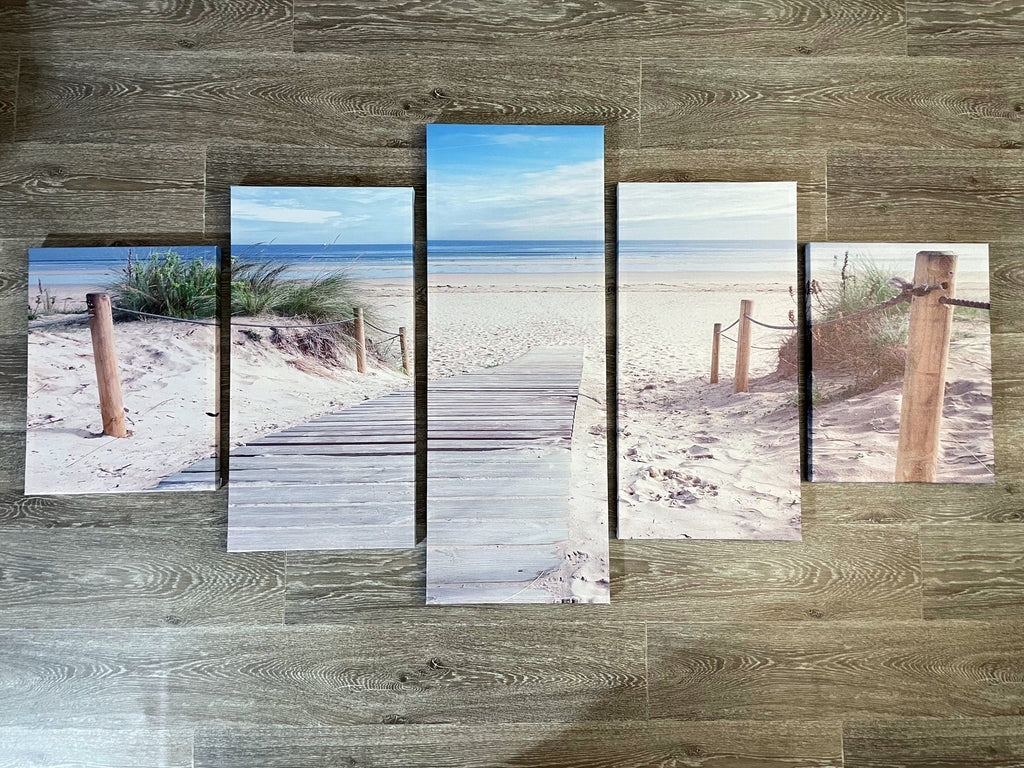 Pine Stretched  Framed 5 Panels - Finished Products - 90 Miles Beach