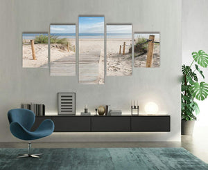 Framed 5 Panels - 90 Miles Beach