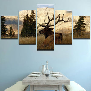Framed 5 Panels - Deer