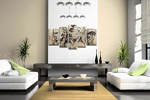 Pine Stretched  Framed 5 Panels - Indiana Man