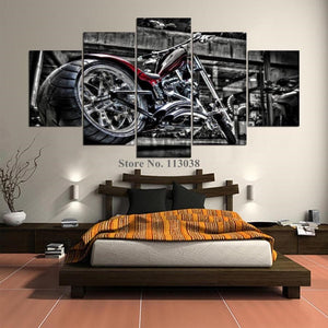 Framed 5 Panels - Harley Davidson