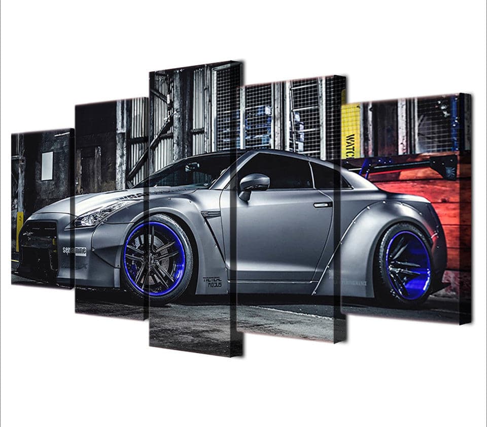 Framed 5 Panels - Nissan GTR35