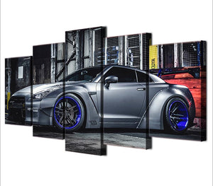 Framed 5 Panels - Nissan GTR35