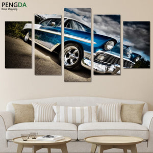 Framed 5 Panels - Classic Cadillac