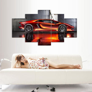 Framed 5 Panels - Lamborghini