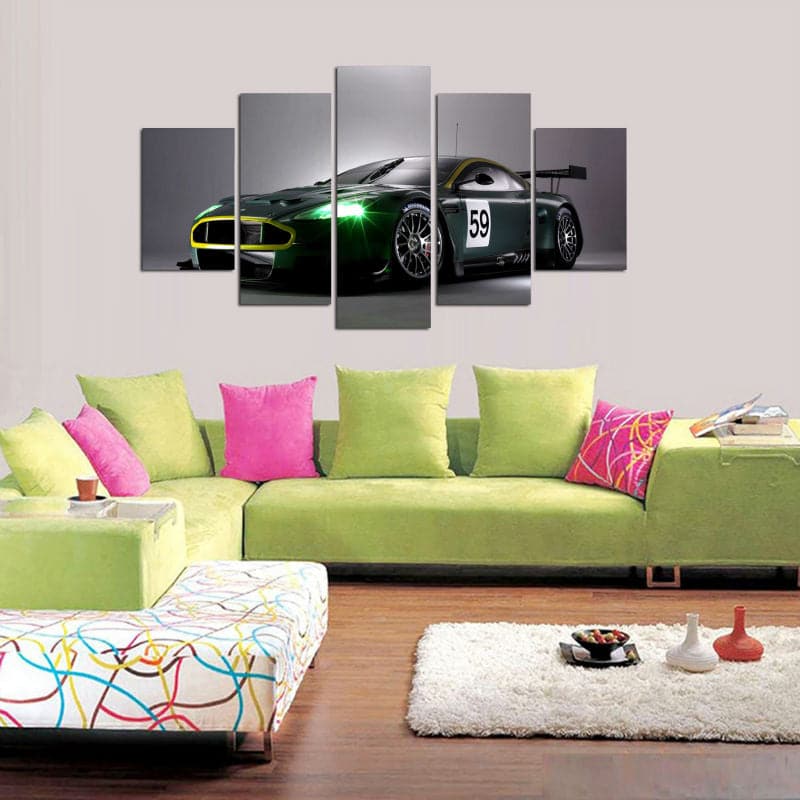 Framed 5 Panels - Aston Martin