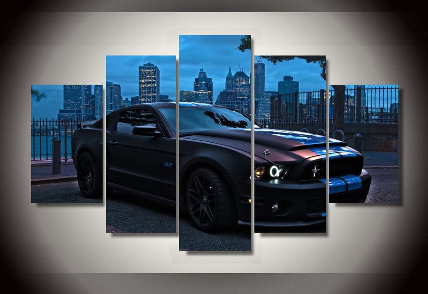 Pine Stretched  Framed 5 Panels - Ford Mustang