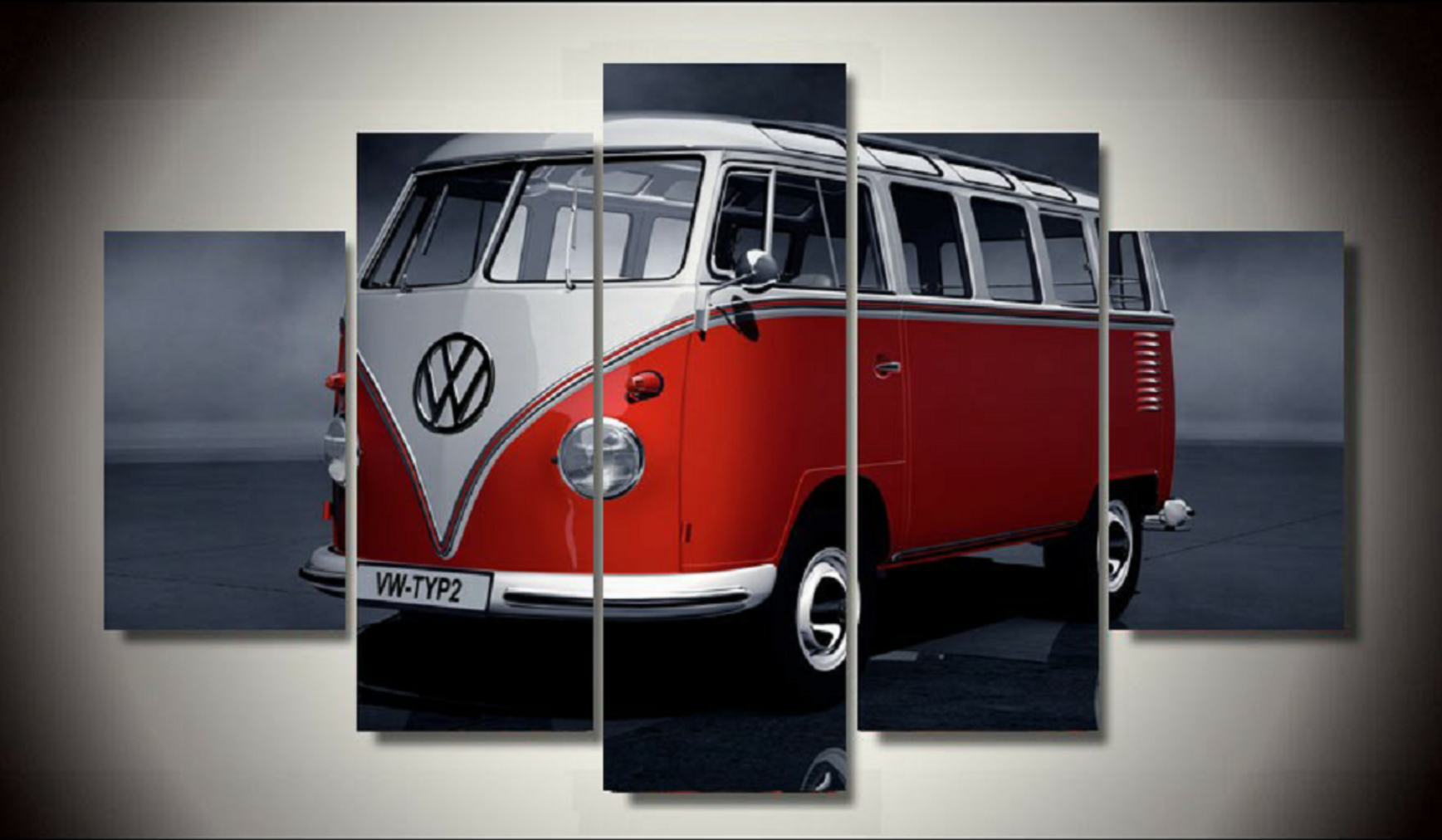 Framed 5 Panels - Volkswagen Kombi