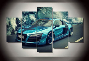 Framed 5 Panels - Audi R8