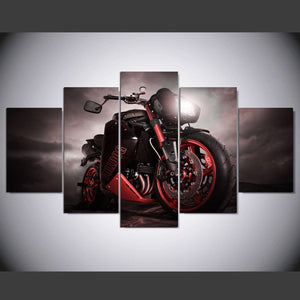 Framed 5 Panels - Motorbike